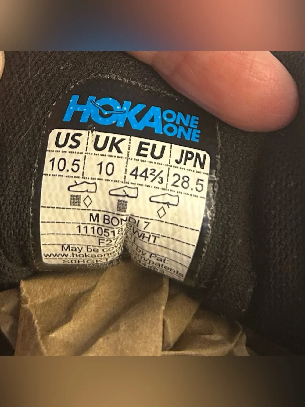 HOKA Black Mens Sneakers Size 10.5